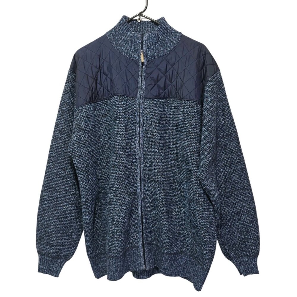 Gioberti Knitted Full Zip Cardigan Sweater with Soft Brushed Flannel Lining 2XL